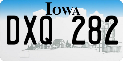 IA license plate DXQ282