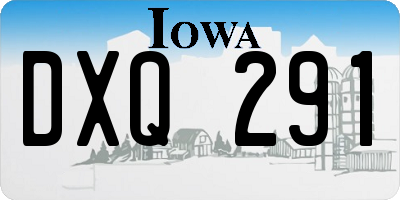 IA license plate DXQ291