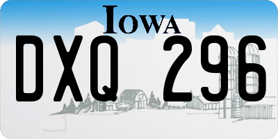 IA license plate DXQ296