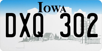 IA license plate DXQ302