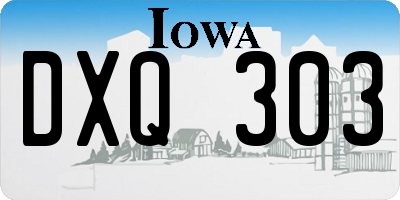 IA license plate DXQ303