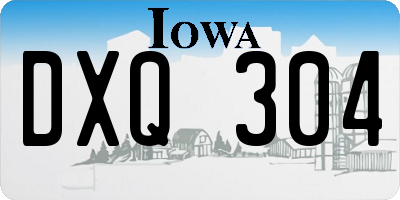 IA license plate DXQ304