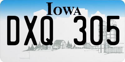 IA license plate DXQ305