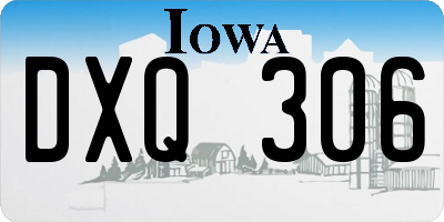 IA license plate DXQ306