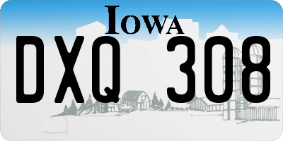 IA license plate DXQ308