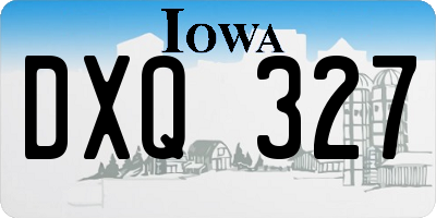 IA license plate DXQ327