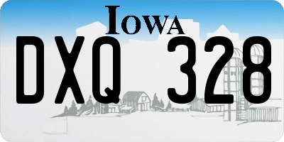 IA license plate DXQ328