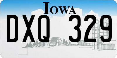 IA license plate DXQ329