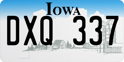 IA license plate DXQ337