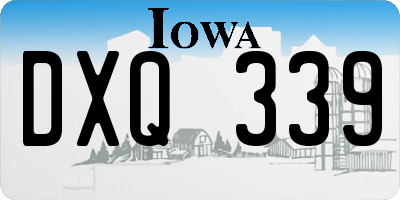 IA license plate DXQ339