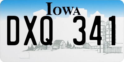 IA license plate DXQ341