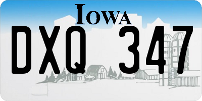IA license plate DXQ347