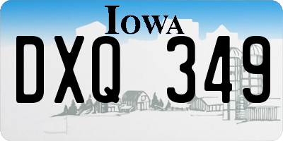 IA license plate DXQ349