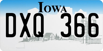 IA license plate DXQ366