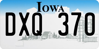 IA license plate DXQ370