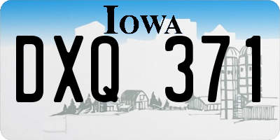 IA license plate DXQ371