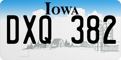 IA license plate DXQ382