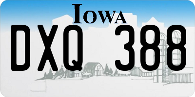 IA license plate DXQ388