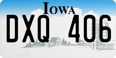 IA license plate DXQ406