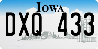 IA license plate DXQ433