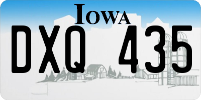 IA license plate DXQ435