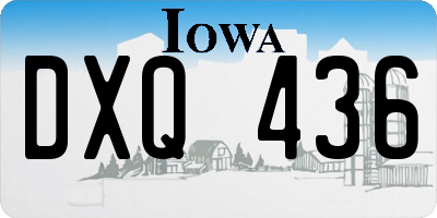 IA license plate DXQ436