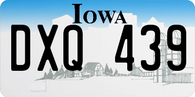 IA license plate DXQ439