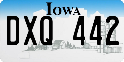 IA license plate DXQ442