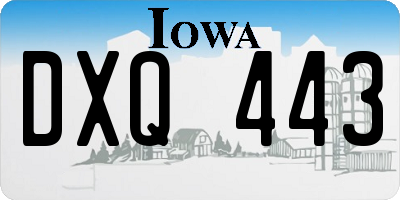 IA license plate DXQ443