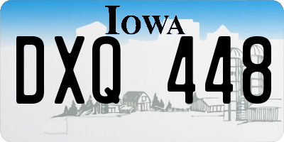IA license plate DXQ448