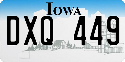 IA license plate DXQ449