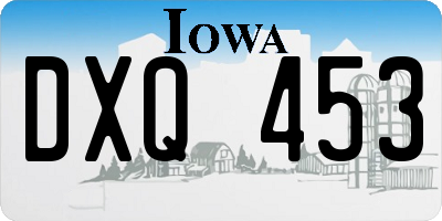 IA license plate DXQ453