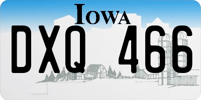 IA license plate DXQ466