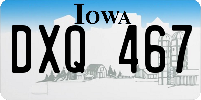 IA license plate DXQ467