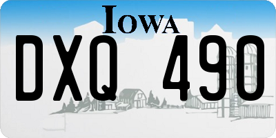 IA license plate DXQ490
