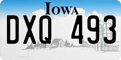 IA license plate DXQ493