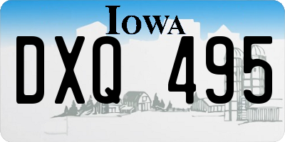 IA license plate DXQ495