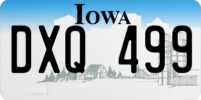 IA license plate DXQ499