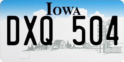 IA license plate DXQ504