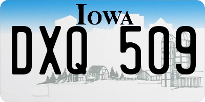 IA license plate DXQ509