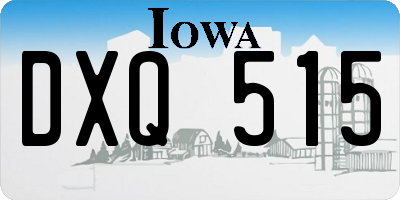 IA license plate DXQ515