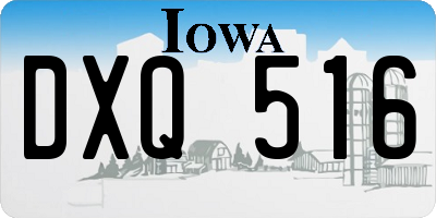 IA license plate DXQ516
