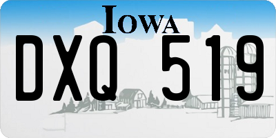 IA license plate DXQ519