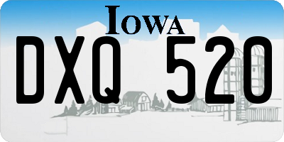 IA license plate DXQ520