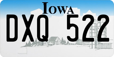 IA license plate DXQ522