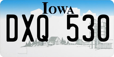 IA license plate DXQ530