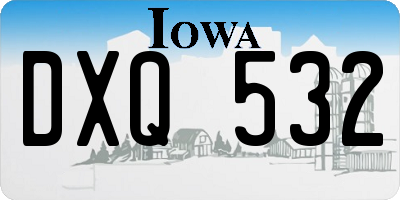 IA license plate DXQ532