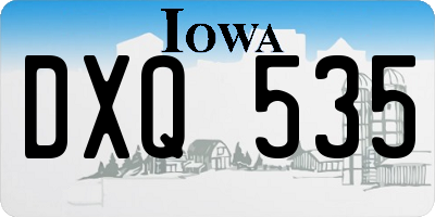 IA license plate DXQ535