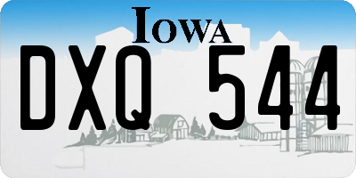 IA license plate DXQ544