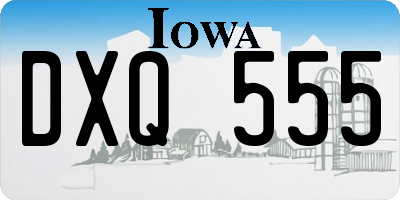 IA license plate DXQ555